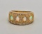 14k Gold Diamond and Opal Estate Ring