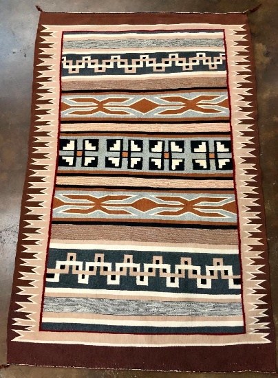 Vintage Navajo Textile with Unique Patterns