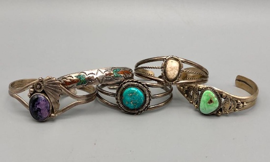 Group of Sterling Silver Bracelets