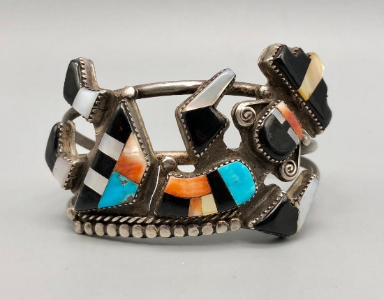 Zuni Rainbowman Inlay Bracelet