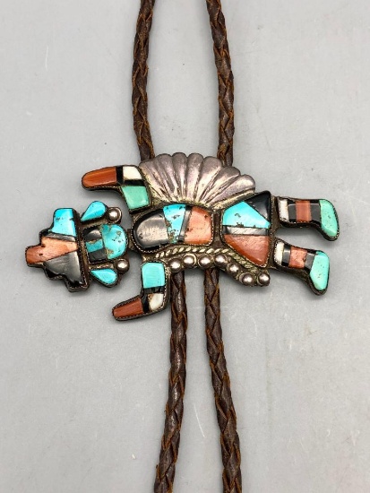 1950s Zuni Inlay Bolo Tie