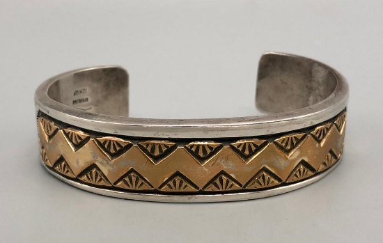 Sterling Silver 12k Gold Fill Bracelet with Nice Stamping