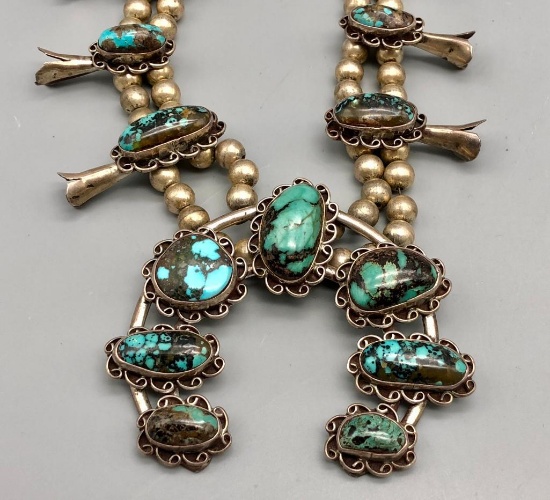 Beautiful Vintage Squash Blossom Necklace