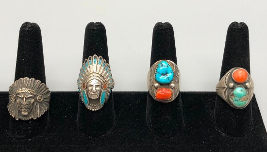 Four Vintage Rings