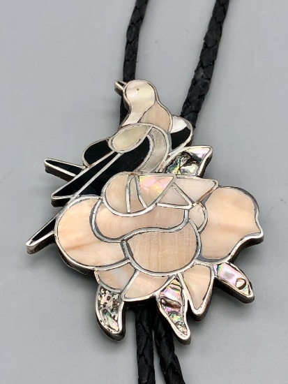Vintage Inlay Bolo Tie