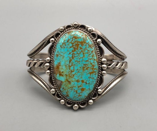 Vintage Turquoise Bracelet with Gorgeous Turquoise