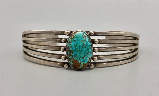 #8 Turquoise and Sterling Silver Bracelet