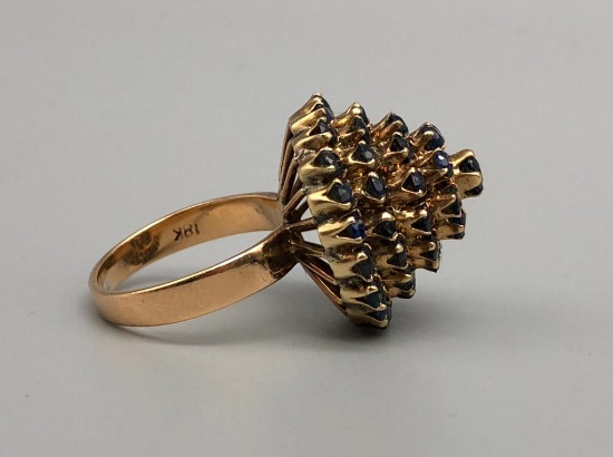 18k Gold and Sapphire Estate Ring