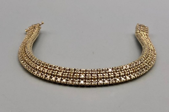 10k Gold and Diamond Tennis Bracelet