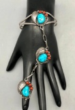 Three Piece Turquoise and Sterling Silver 