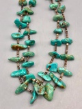 Vintage Two Strand Turquoise and Heishi Necklace