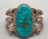 Superb Sterling Silver and Turquoise Bracelet