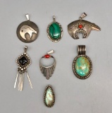 Seven Lovely Sterling Silver Pendants