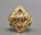 18k Gold and Diamond Ring