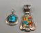 Two Navajo Pendants