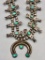 1920s-1930s Ingot Box Bow Squash Blossom Necklace