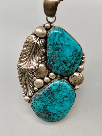 Wonderful Turquoise and Sterling Silver Necklace