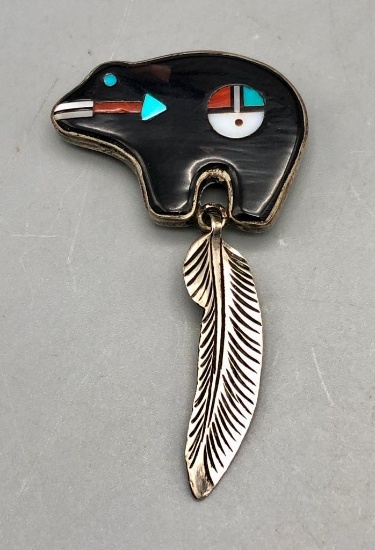 Zuni Inlay Pendant by Nicholas and Theresa Leekela
