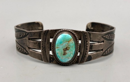 Nice Vintage Handcrafted Turquoise Bracelet