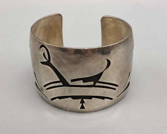 Sterling Silver Deer Themed Overlay Bracelet