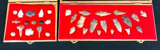 Two Prehistoric Arrowhead Displays