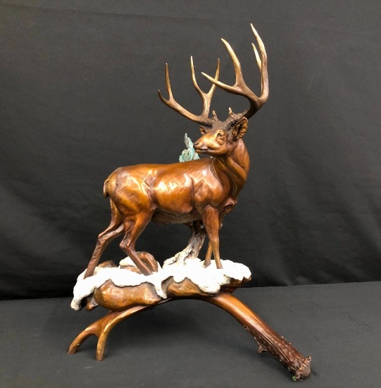 Buck Fever - A Bronze by Dennis Jones