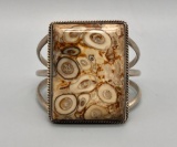 Large Agate and Sterling Silver Bracelet
