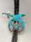 Vintage Turquoise Inlay Shriner's Theme Bolo Tie