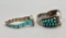 Vintage Cluster and Flush Inlay Turquoise Watch Bands
