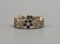 18k Gold Diamond and Sapphire Estate Ring