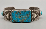 Sterling Silver Bracelet Featuring Beautiful Turquoise
