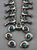 Unique Shadow Box Squash Blossom Necklace