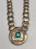 Sterling Silver Reversible Pillow Necklace