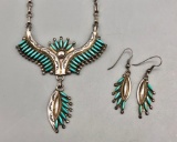 Vintage Zuni Needlepoint Necklace Set