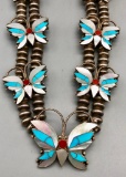 Rosita Wallace Zuni Inlay Butterfly Necklace