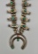 1940's Box Bow Squash Blossom Necklace