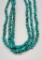 Three Strand Kingman Turquoise Nugget Necklace