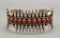 Unique 11-Stone Coral and Sterling Silver Bracelet