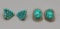 Two Pairs of Turquoise Clip-on Earrings