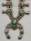 Vintage Turquoise Squash Blossom Necklace