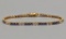 14K Gold, Tanzanite, and Diamond Bracelet