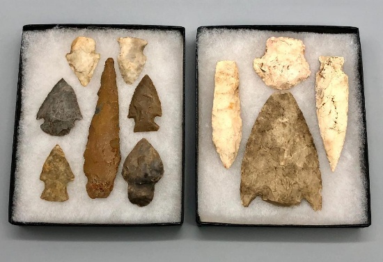 Two Displays of Found Stone Points