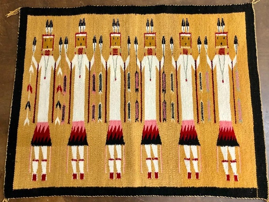 Vintage Navajo Yei Design Textile