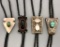 Four Vintage Bolo Ties