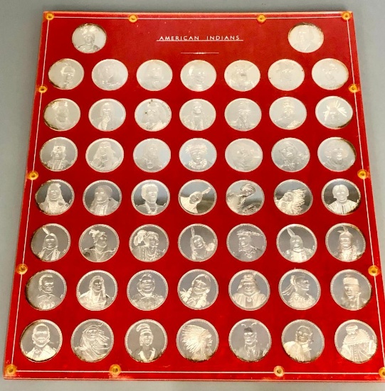 Set of 51 American Indians Coins