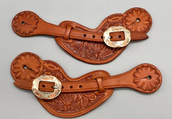 Fancy Pair of Bob Marrs Spur Straps With Randy Butters Buckles