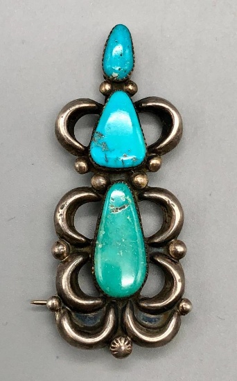 Amy Ondelacy Turquoise Pin