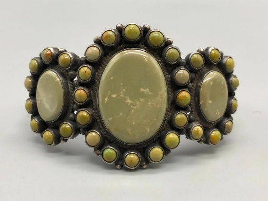 Turquoise Cluster Bracelet by Darrell Brown