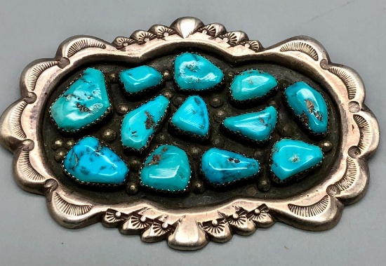 Turquoise Cluster Pin