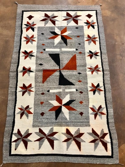 Vintage Navajo Textile with Valero Stars